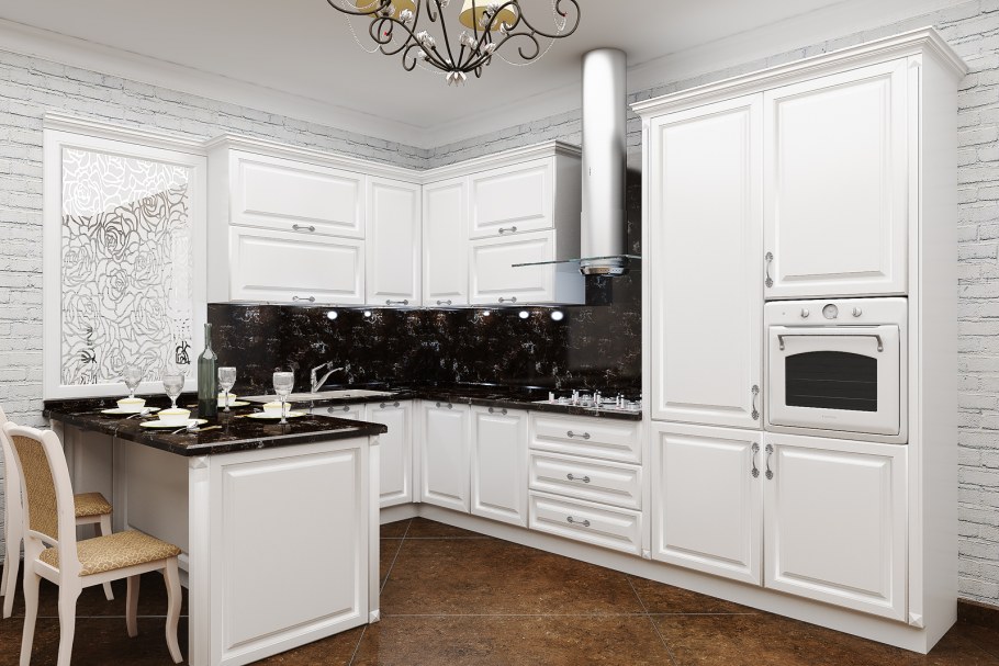 Кухни из массива ясеня Неоклассика