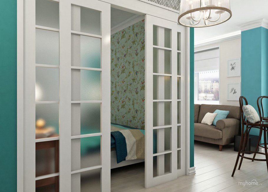 Раздвижные перегородки для зонирования