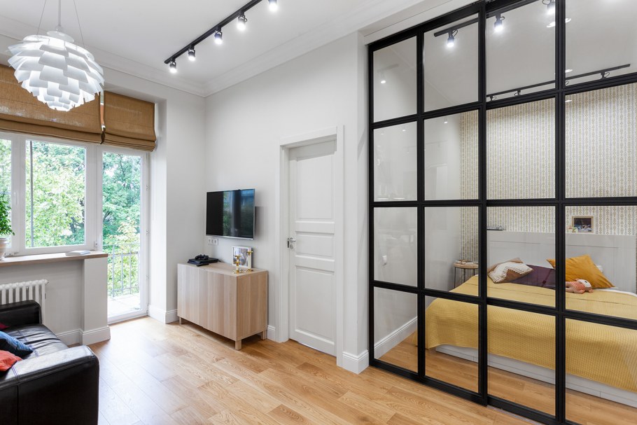 Перегородка в комнате раздвижная