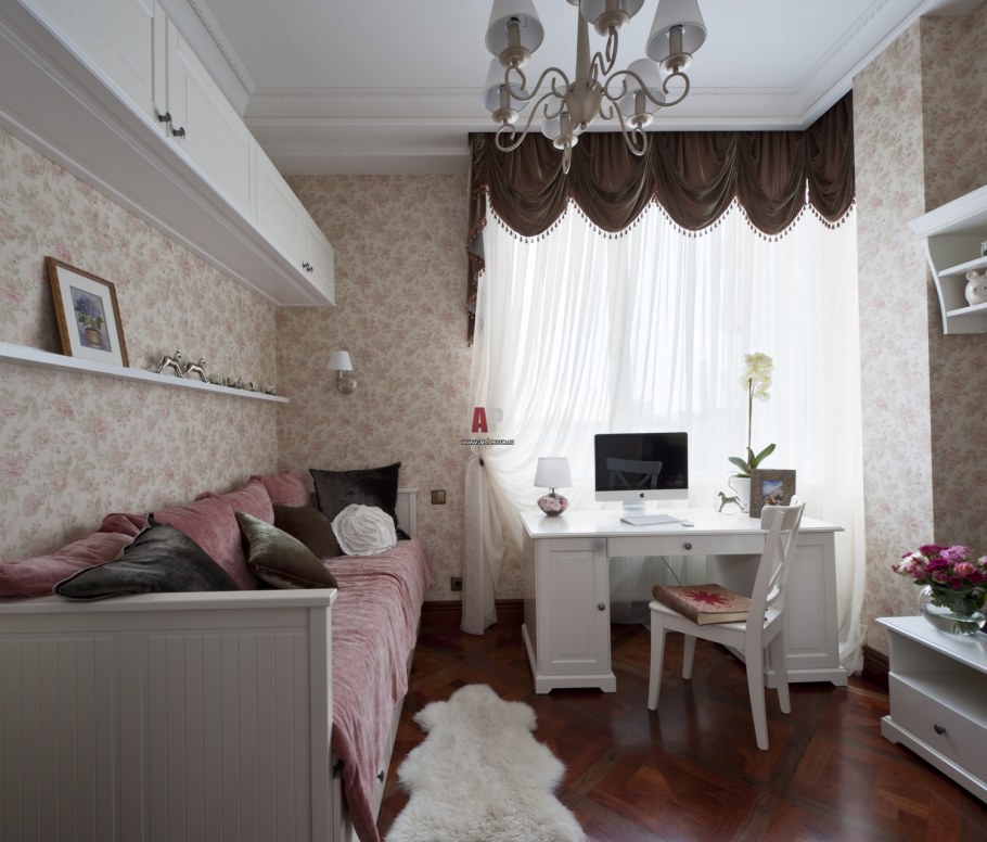 Светло сиреневые стены в интерьере