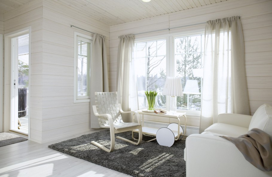 Белая вагонка в интерьере