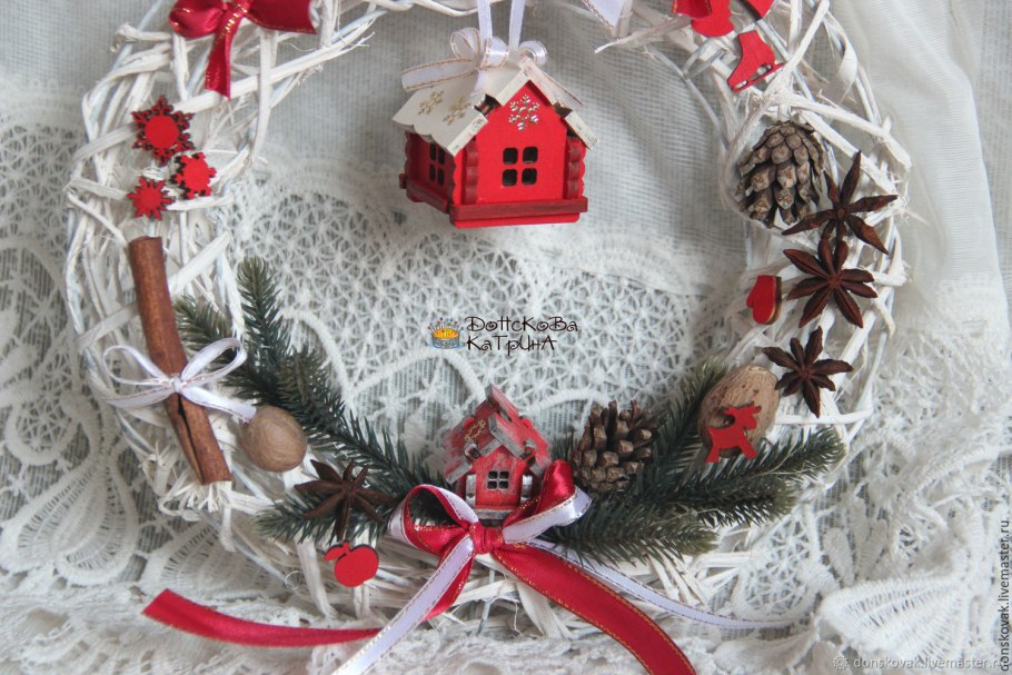 Елочные игрушки в стиле Сканди