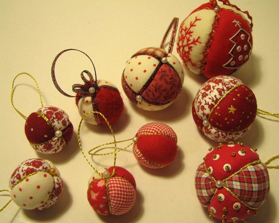 Из пуговиц елочное украшение