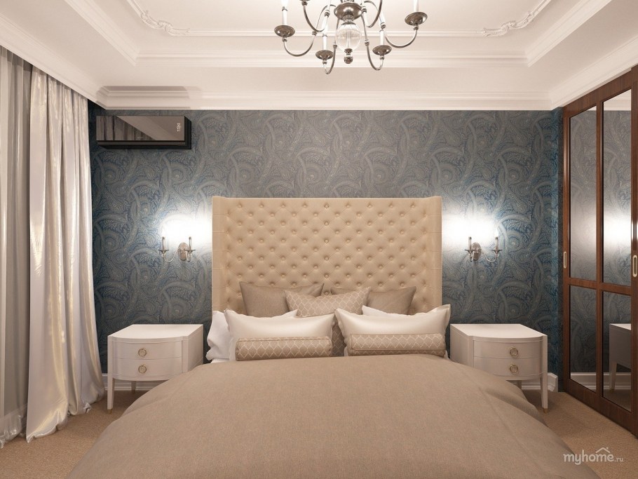 Спальня 14 кв м Неоклассика