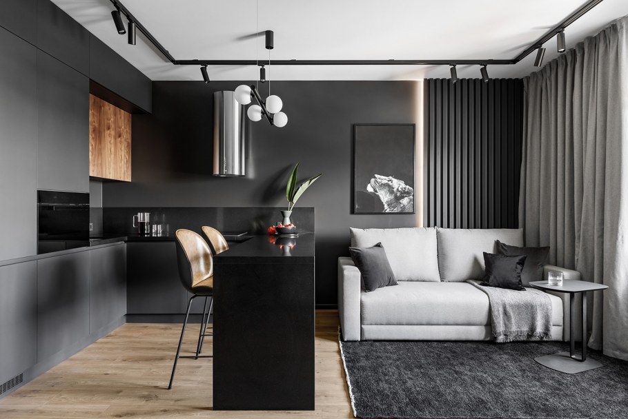 Голубой потолок в интерьере