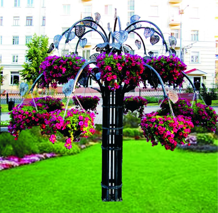 Цветочница каска уличная