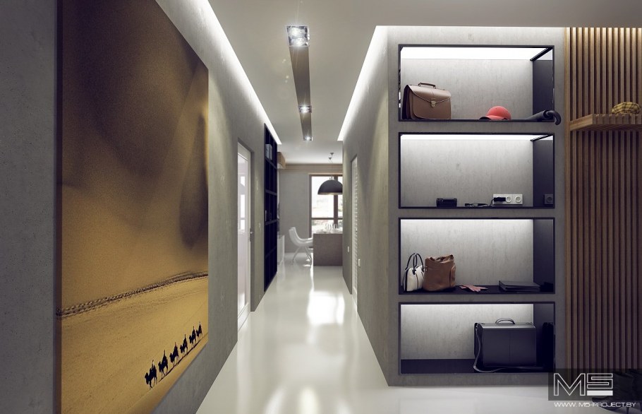 Коридор в стиле хайтег