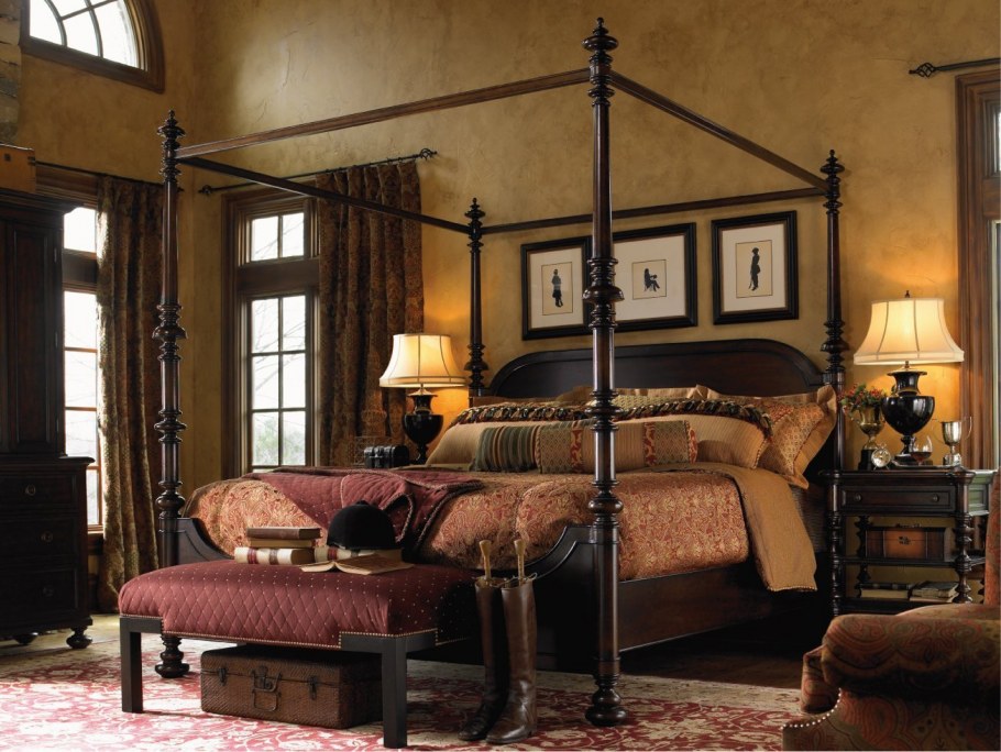 Спальня в Англии 19 века в викторианском стиле