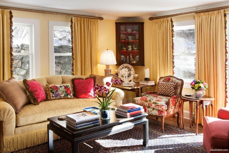 Уютная гостиная в английском стиле