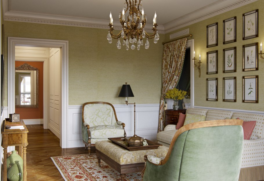 Обои для маленькой гостиной