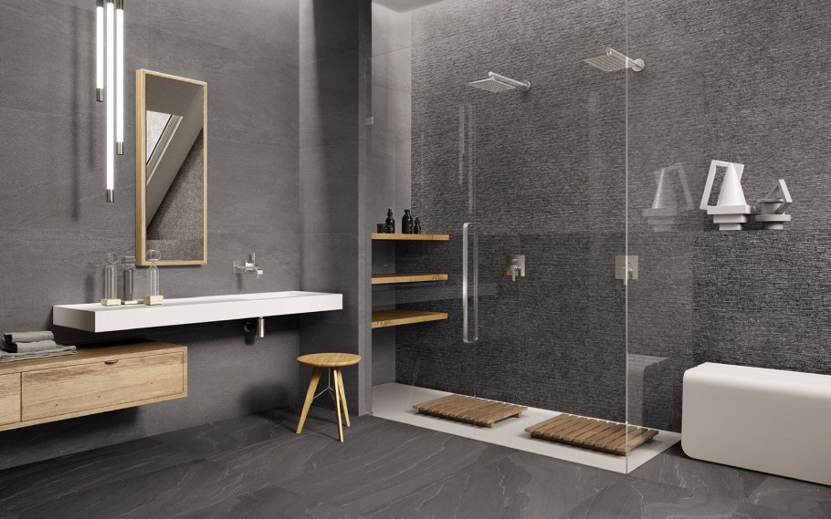 Ergon керамогранит Stone talk martellata Grey 60x120 Nat