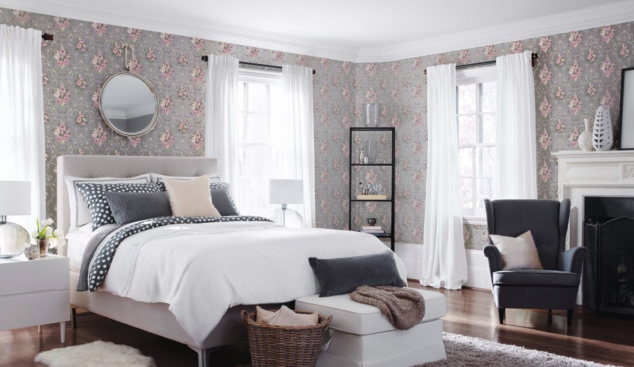 Серая спальня икеа