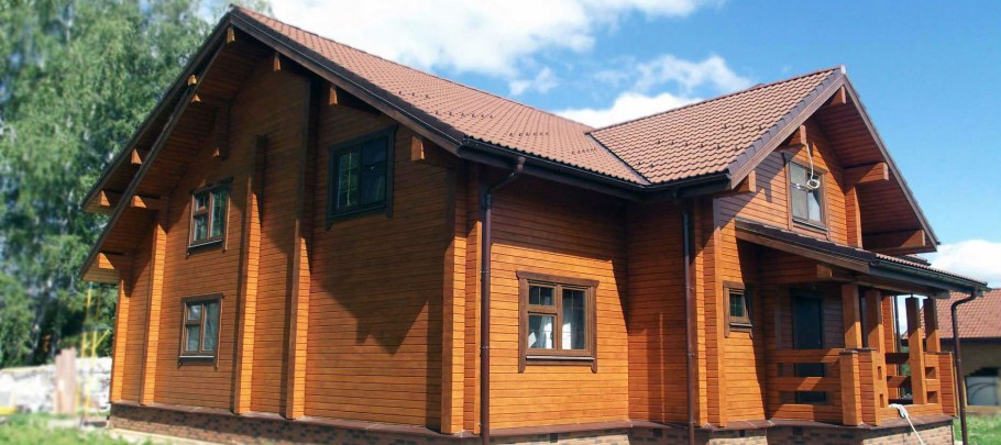 Деревянный дом цвет калужница