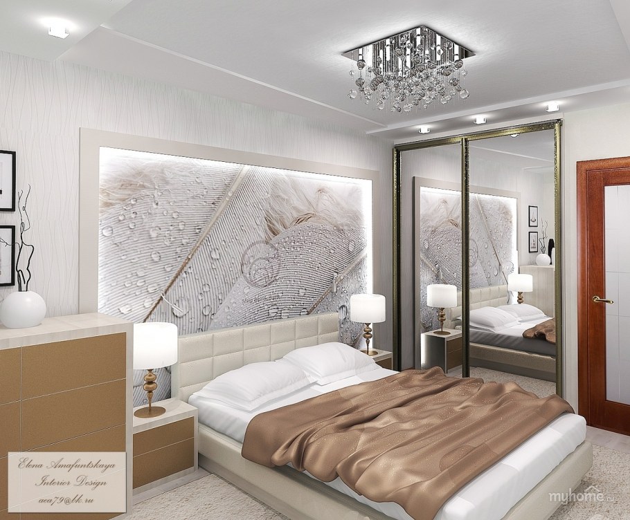 Спальня в пастельных тонах