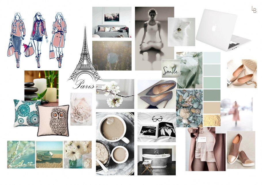 Коллаж референсов для интерьера