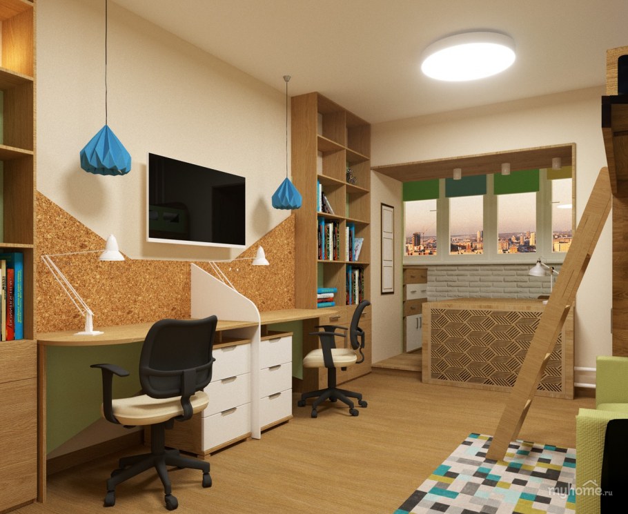 Комната для двух мальчиков в хрущевке