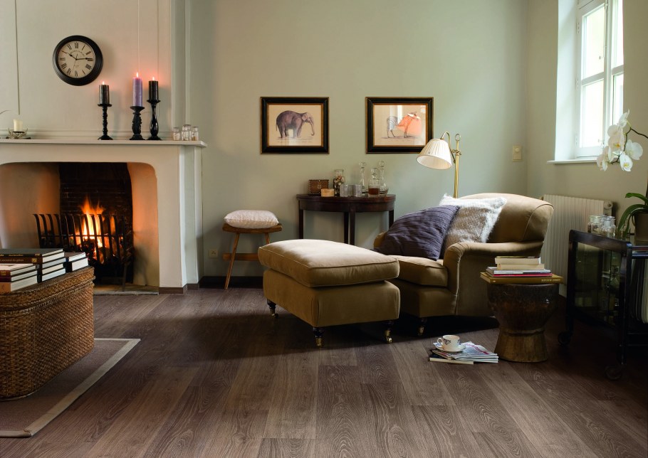 Ламинат доска дуба серого старинного clm1382 quick Step Classic