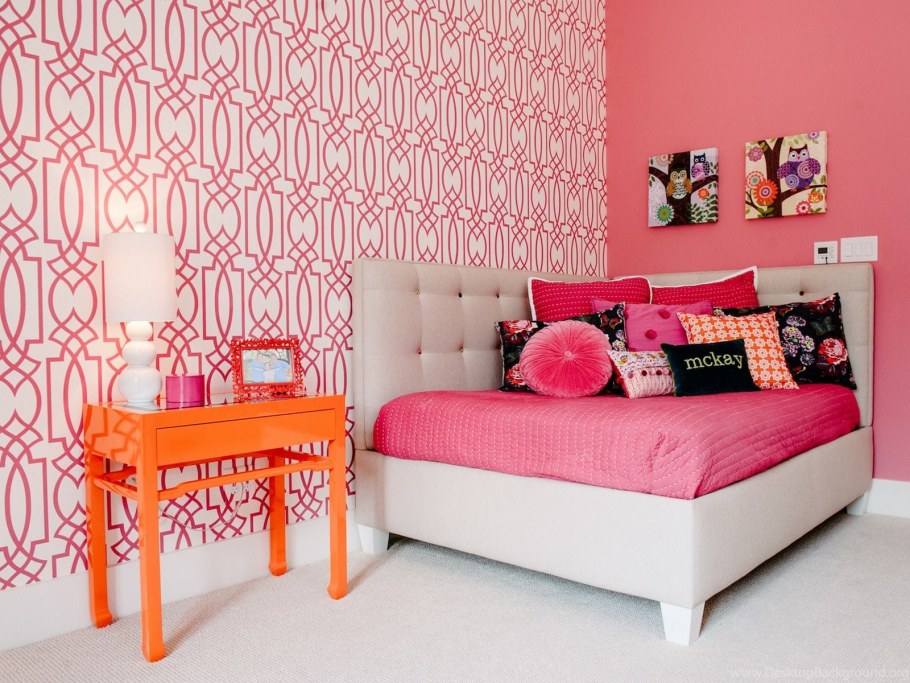 Расцветки обоев для спальни девочки