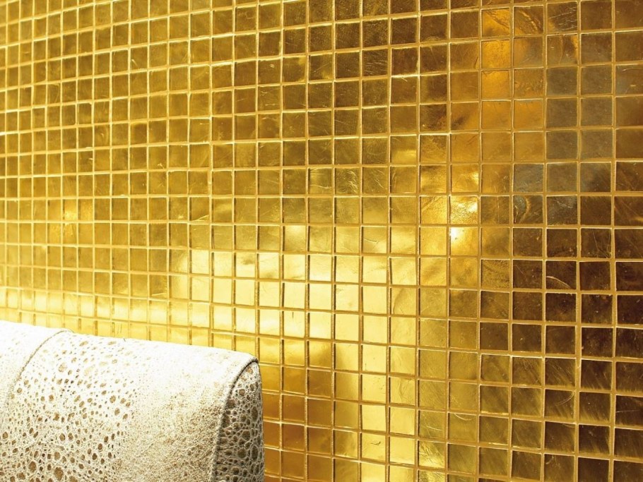 Мозаичная плитка Золотая