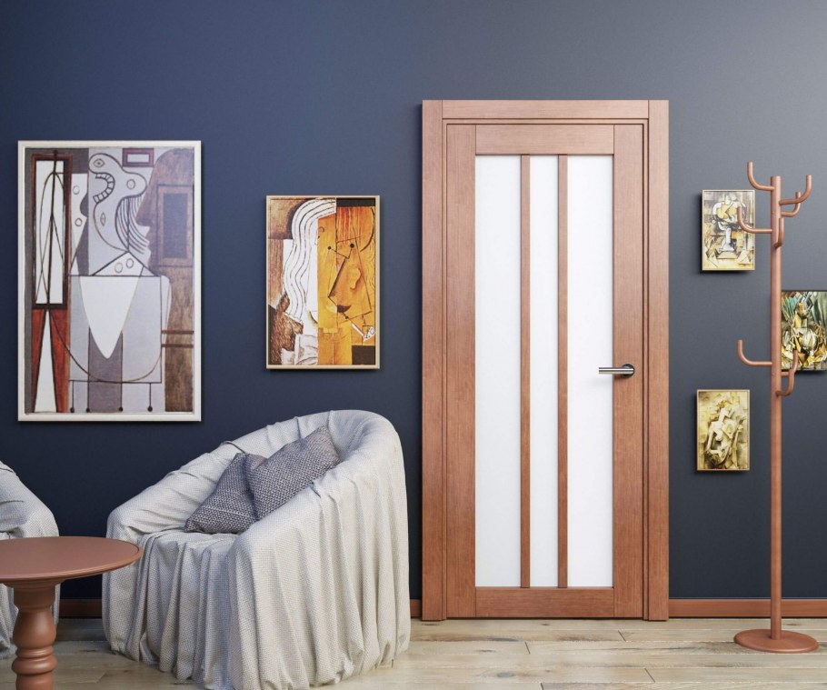 Двери Софья выбеленный дуб в интерьере