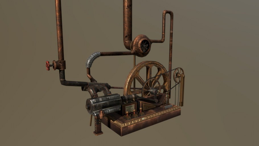 Ткацкий станок с паровым двигателем