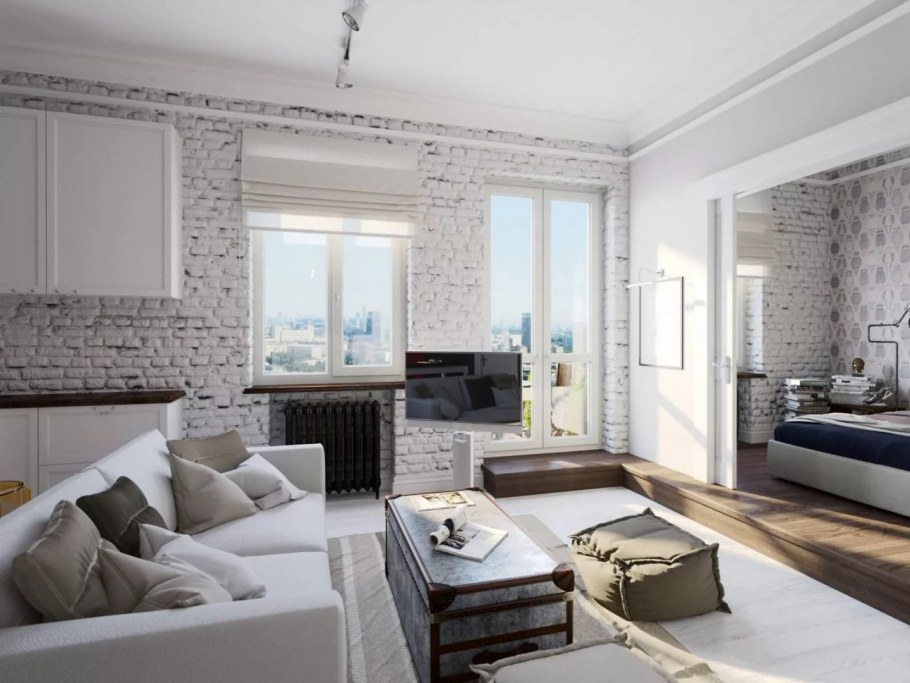 Модный интерьер гостиной