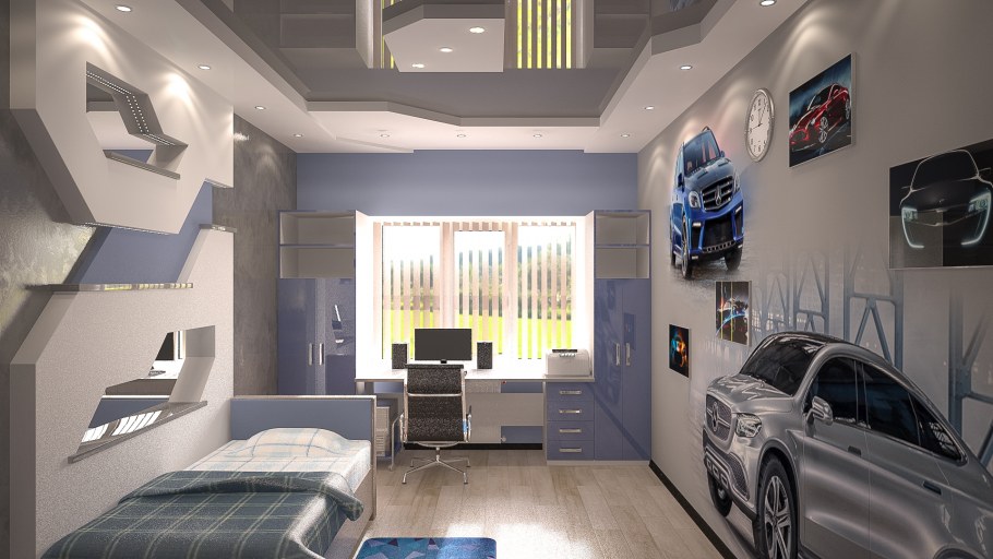 Узкая детская для мальчика