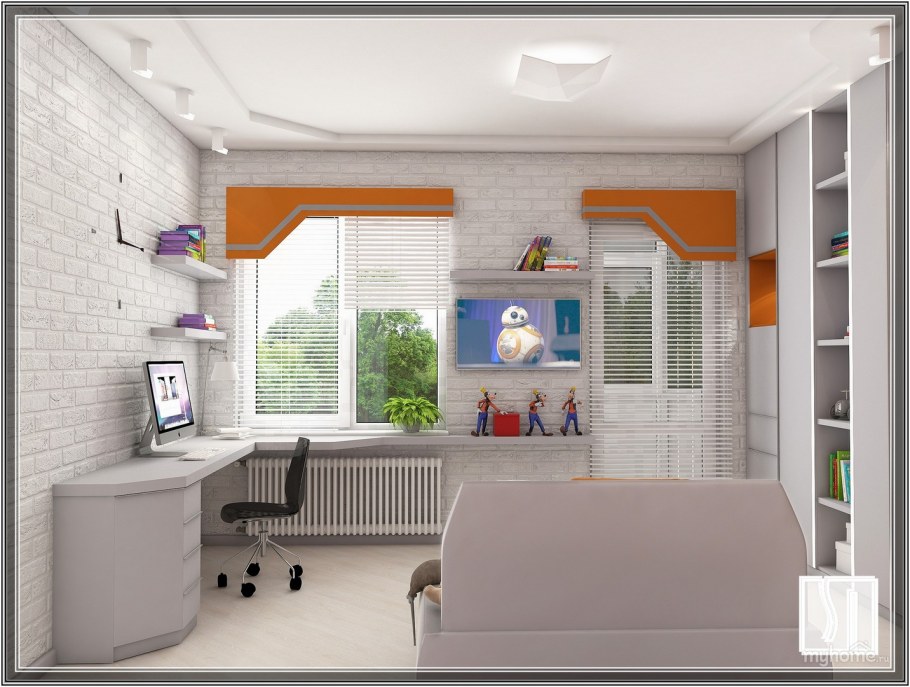 Комната для мальчика школьника с лодже