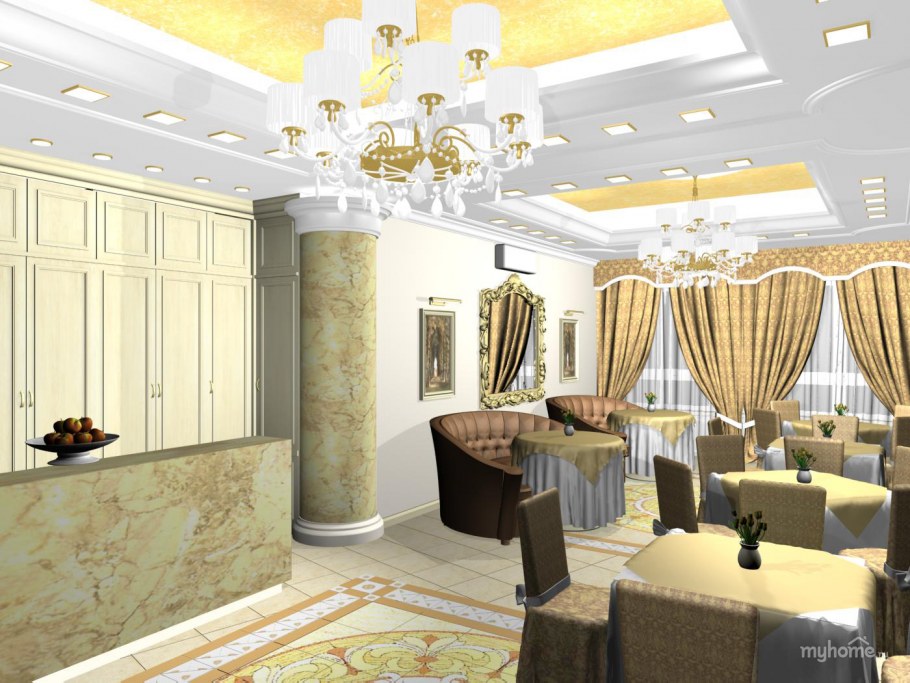 Интерьер обеденного зала ресторана