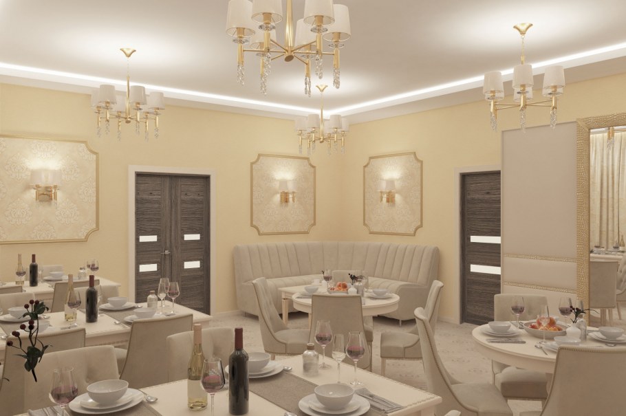 Оформление банкетной комнаты