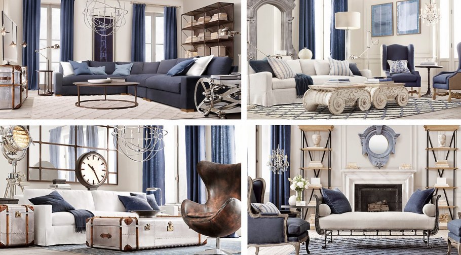 Ральф Лорен синие интерьеры