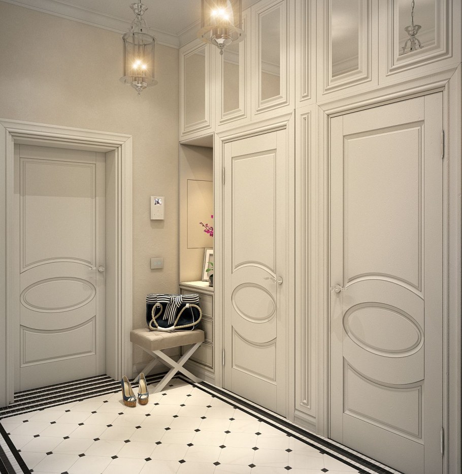 Прихожая белая Неоклассика