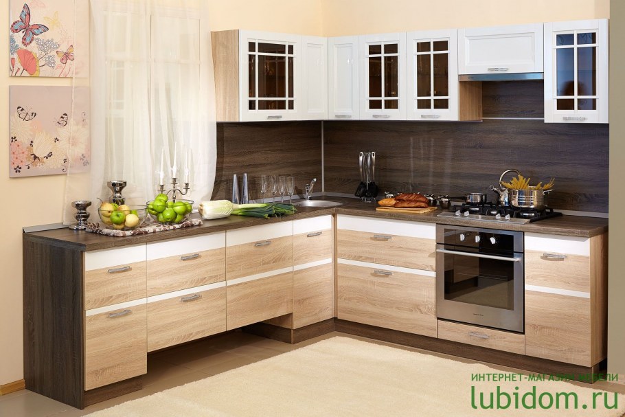 Кухня Оливия 233 сонома светлая