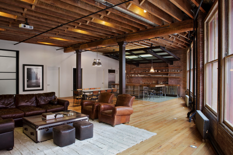 Лофт потолок деревянные балки