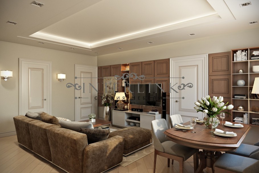 Гостиная с большим столом