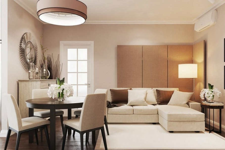 Маленькая гостиная с обеденной зоной