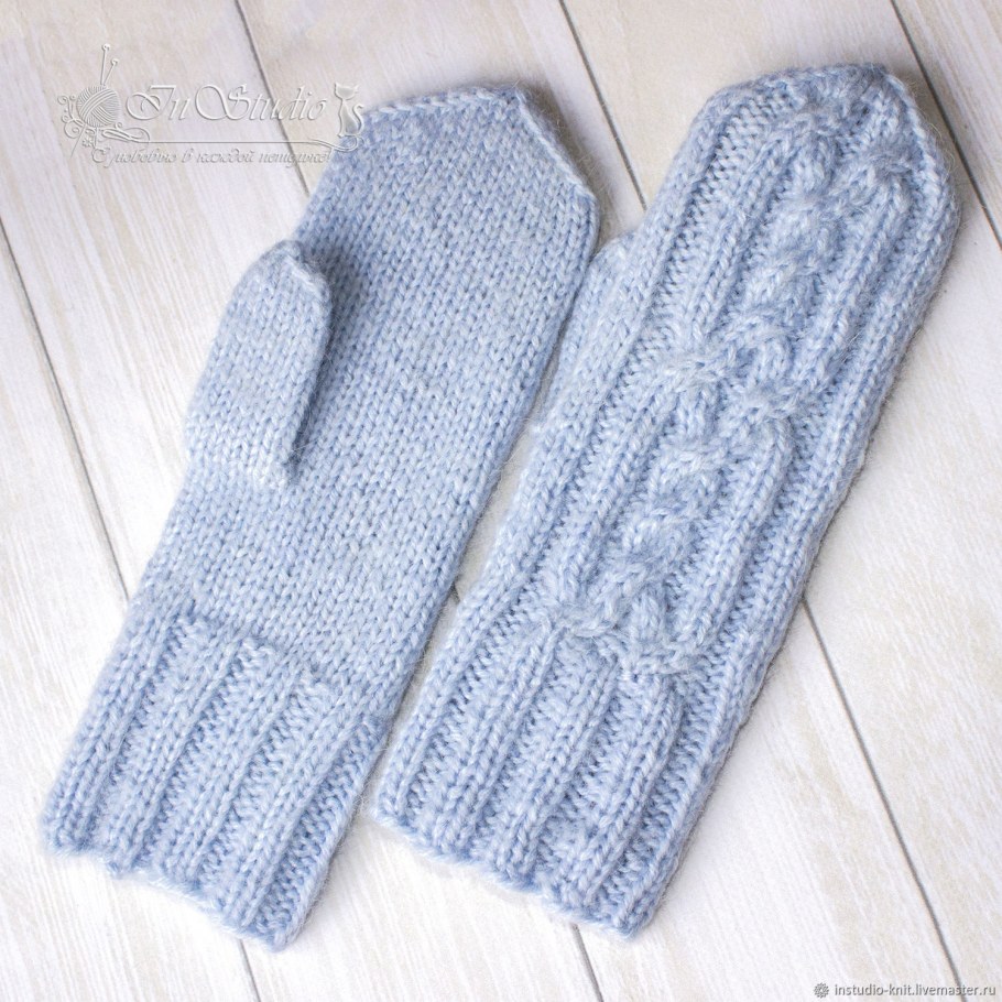 Варежки 2022 голубые