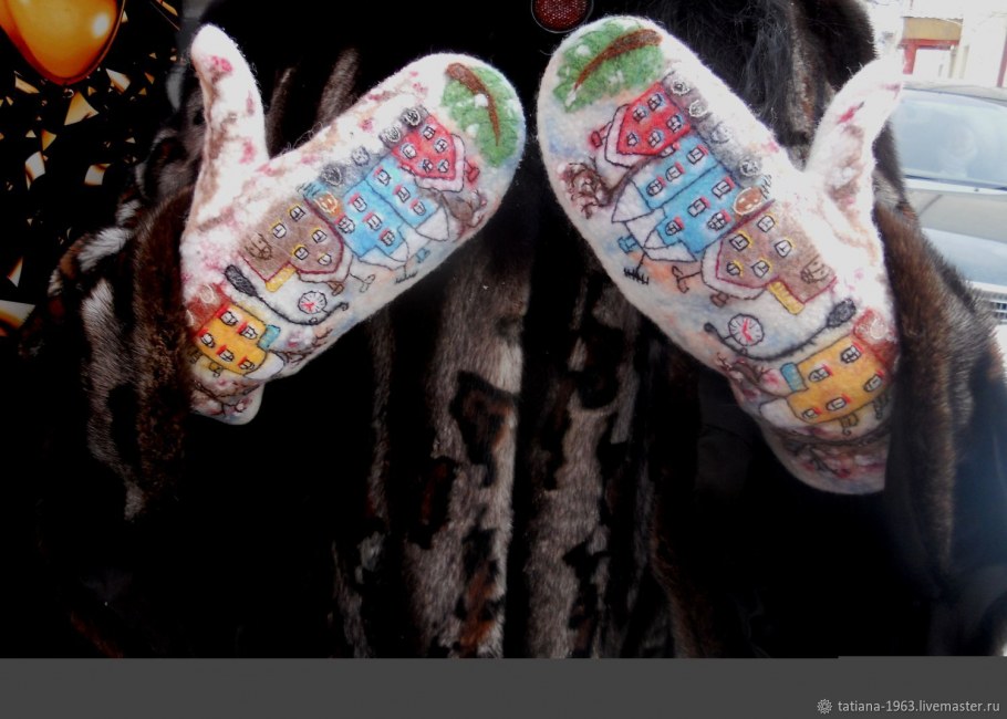 Реклама на варежках