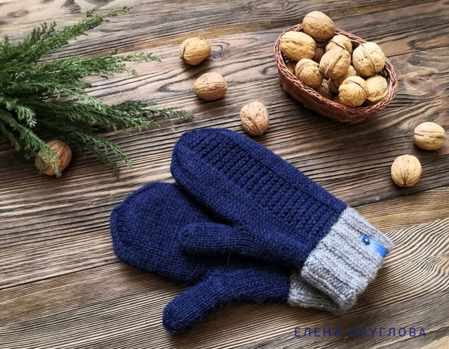 Варежки спицами