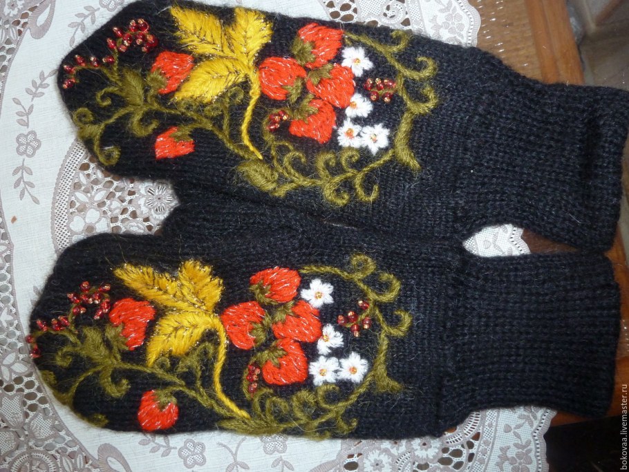 Варежки под хохлому