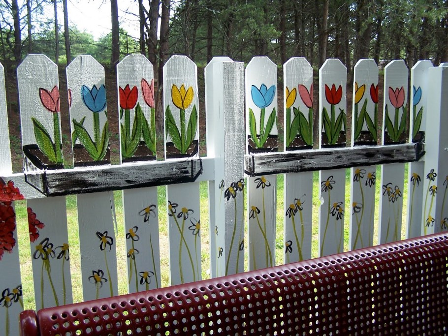 Украшение деревянного забора