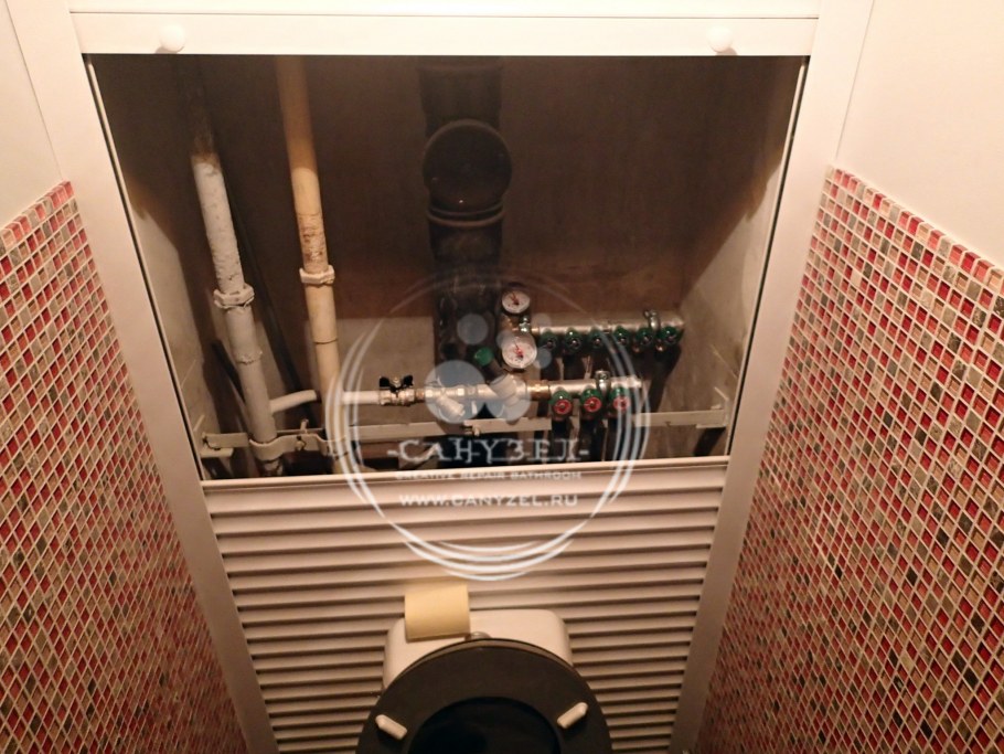 Сантехнический короб под раковиной