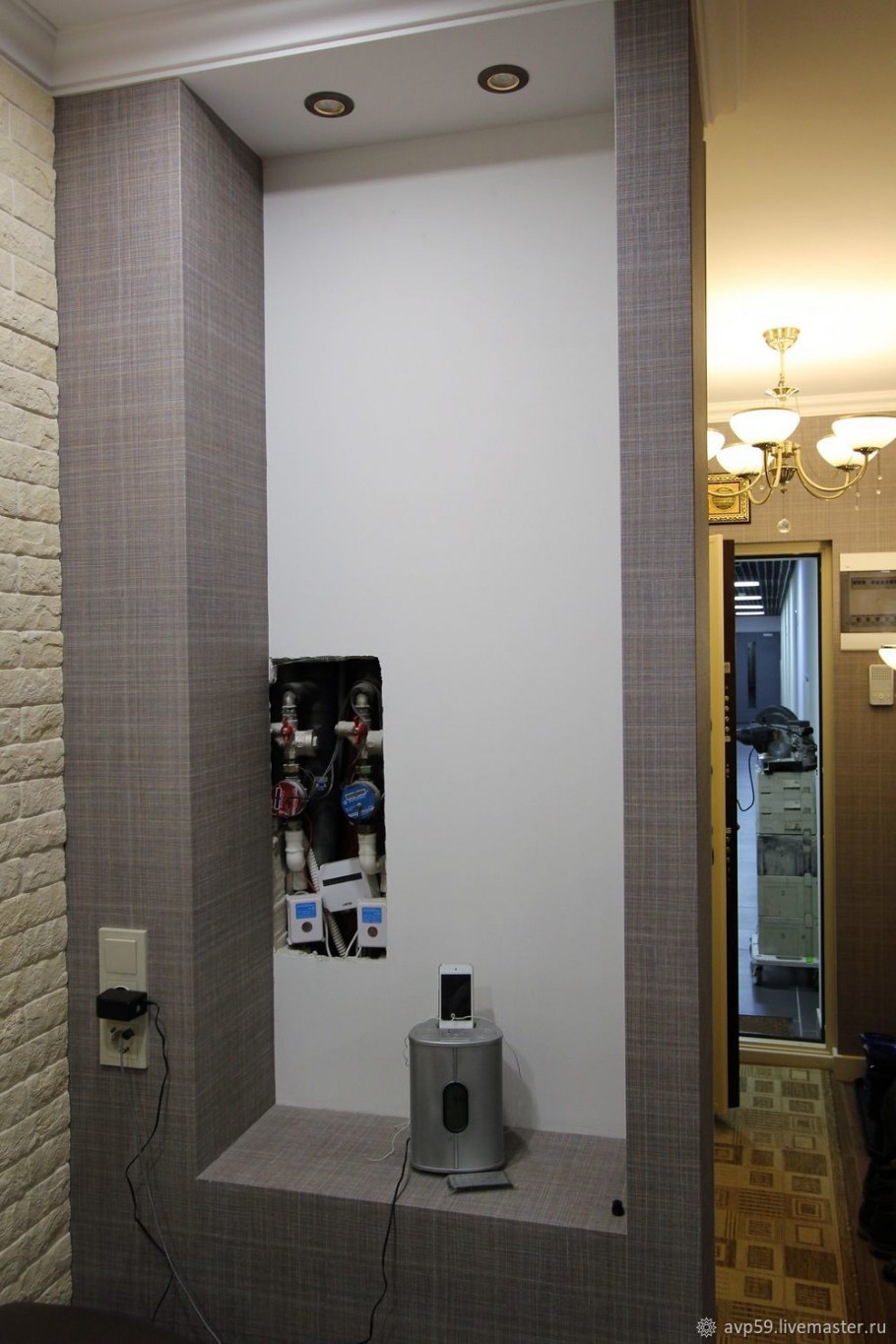 Спрятать счетчики в ванной