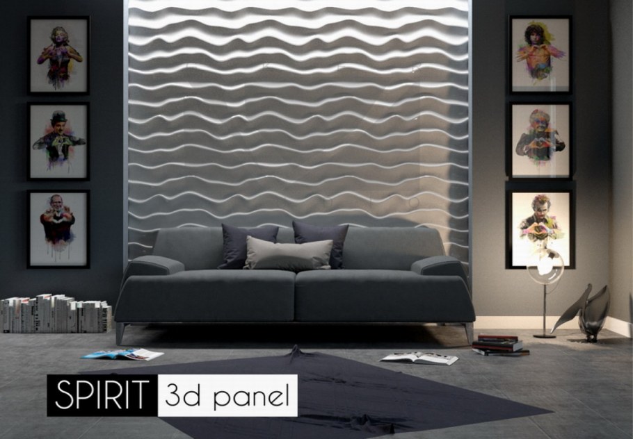 Гипсовая 3d панель "эфир"