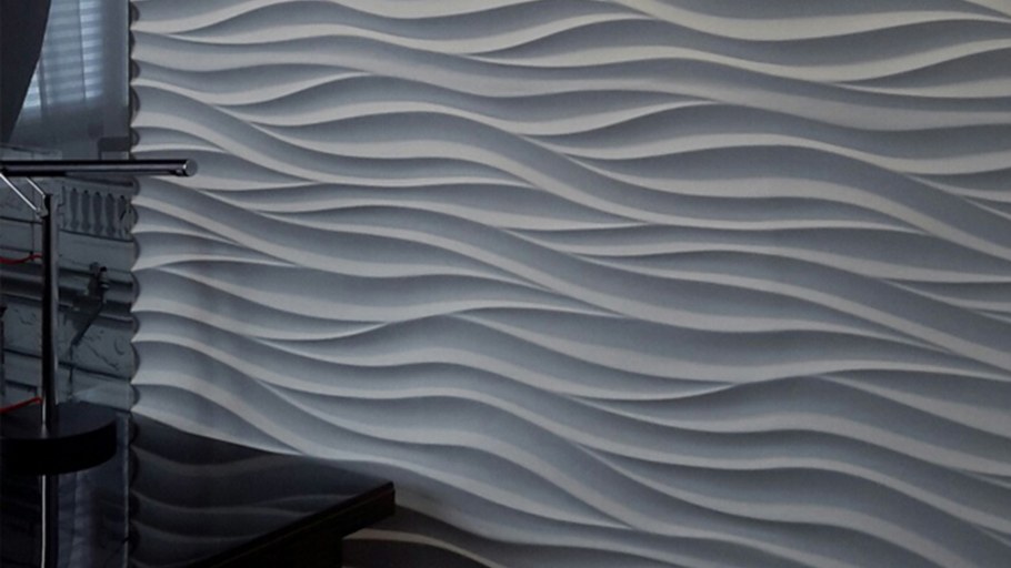 Гипсовые 3д панели волна антик