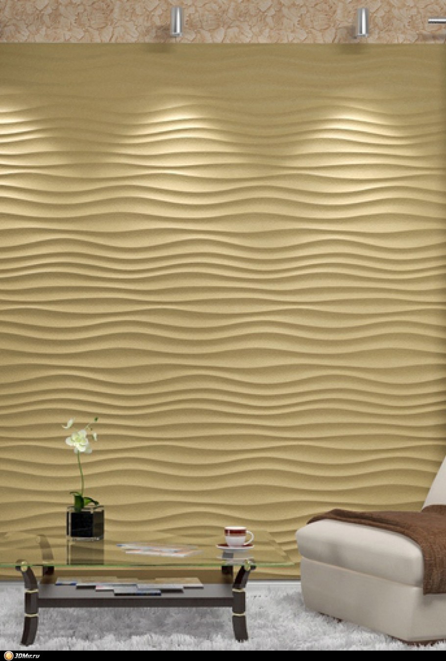 Гипсовые 3d панели Бриз