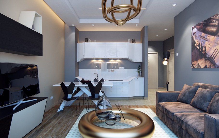 Футуристический стиль в интерьере