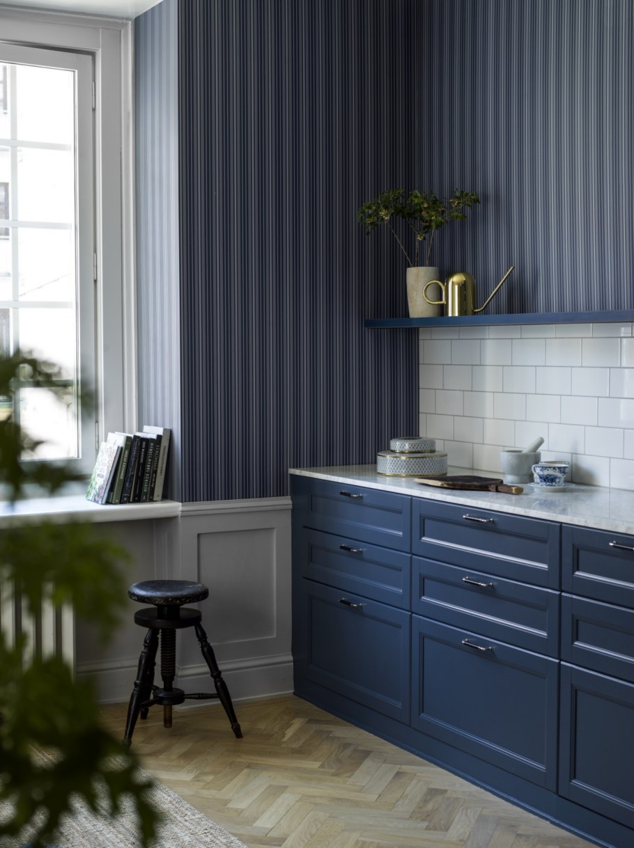 Голубая кухня икеа