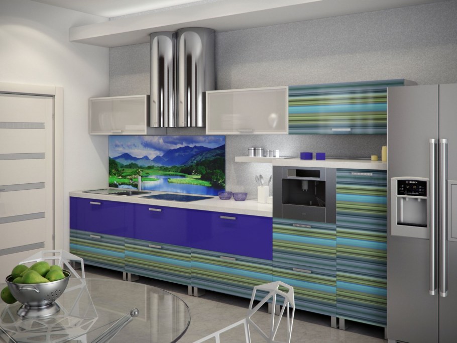 Кухня Соник риф Аквамарин