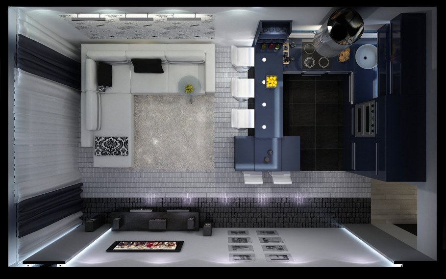 Кухня-гостиная 16 кв.м квадрвтпланировка